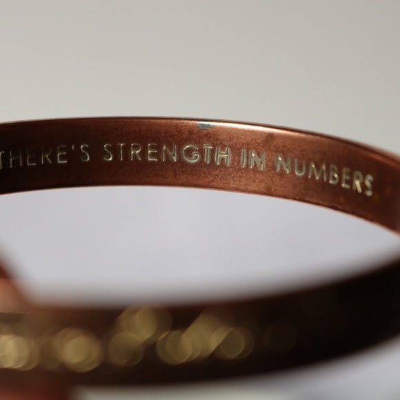 KATE SPADE New York Rose Gold Tone Bangle "Hand In Hand" Inspiration Bracelet - Picture 5 of 5